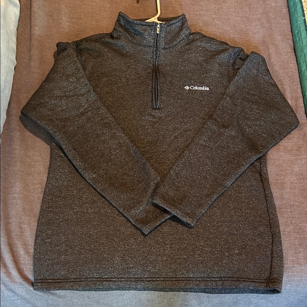 Columbia Charcoal Fleece Quarter-Zip Fleece Pullover Men’s M